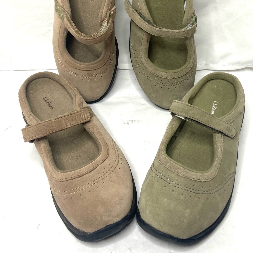 L.L Bean Womens Sandals Suede (2 pairs) size 7.5